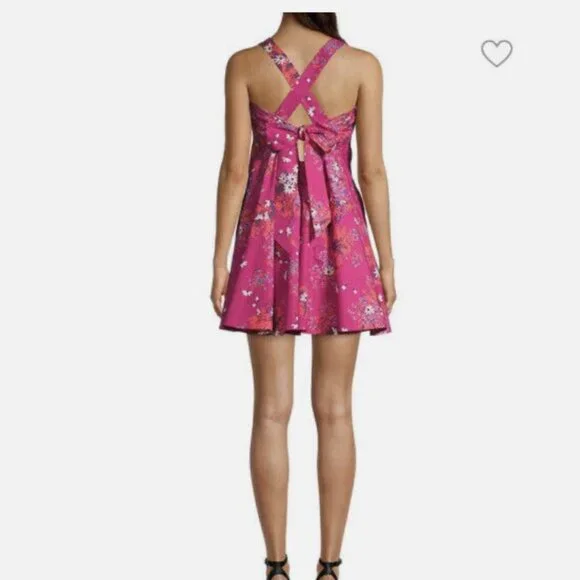 Free People Fuschia Floral Dress - Picture 5 of 5
